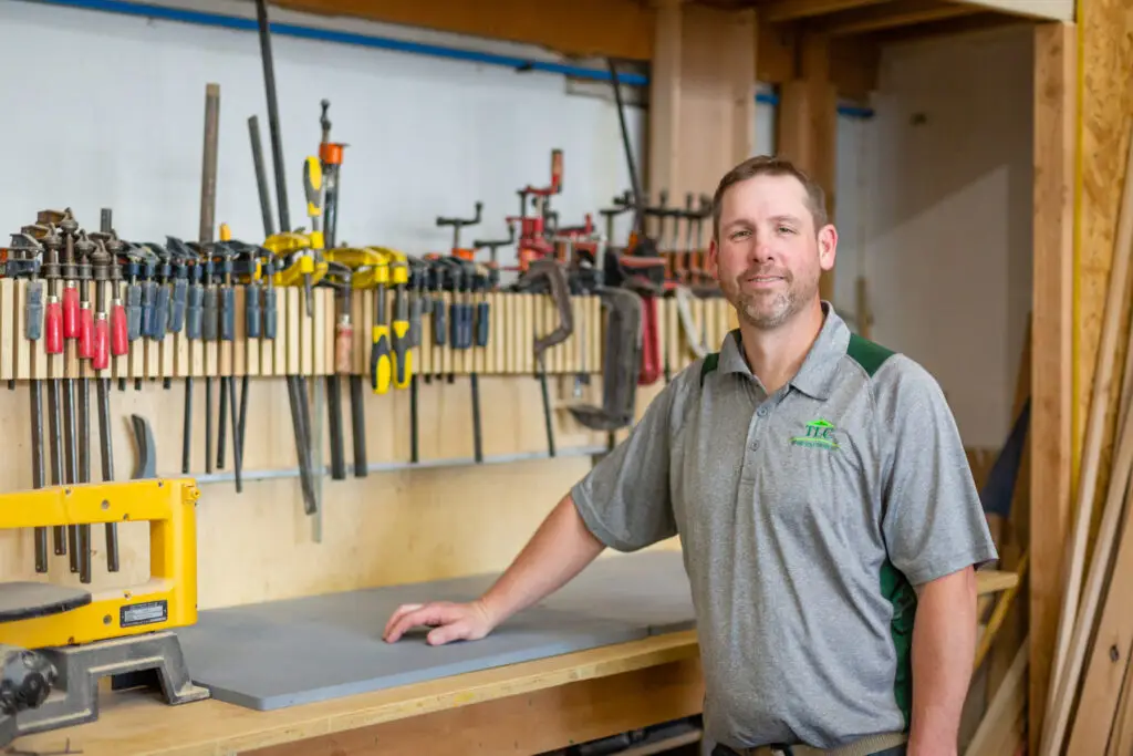 Tony Clark, owner of TLC Home Solutions, in his Camas WA shop